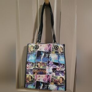 Disney Princess Collage Tote Bag - Black and Multicolor